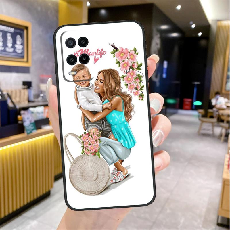 СУПЕР МАМА МАМА МАМА МИЛЫЙ МАЛЫШ Чехол Для Oppo A98 A18 A38 A58 A78 A60 A80 A40 A96 A76 A16 A94 A74 A54 A15 A17 A57 A77 A5 Pro