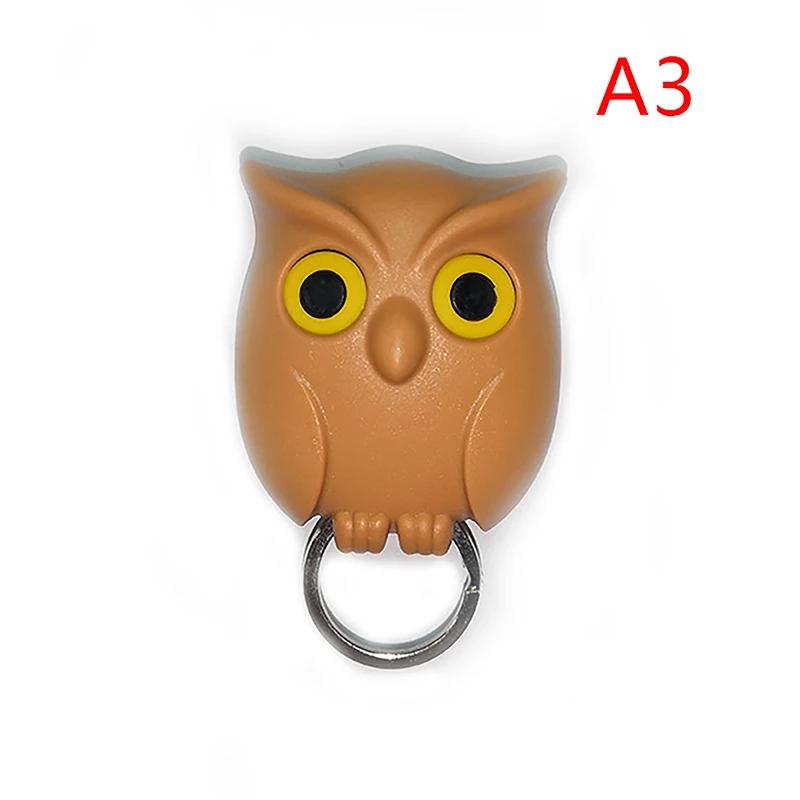 1шт. Держатели для ключей в виде совы, самоклеящиеся магниты, держат брелок, крючки для ключей, откроют глаза, декоративные крючки для стены дома