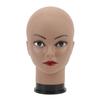 Bald Mannequin Head with Makeup Black Skin Female Professional Cosmetology Head for Wig Making