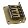 4 String Guitar Bridge Ukulele Bass Metal Bridge Replacement for Stringed Instruments Bronze Color