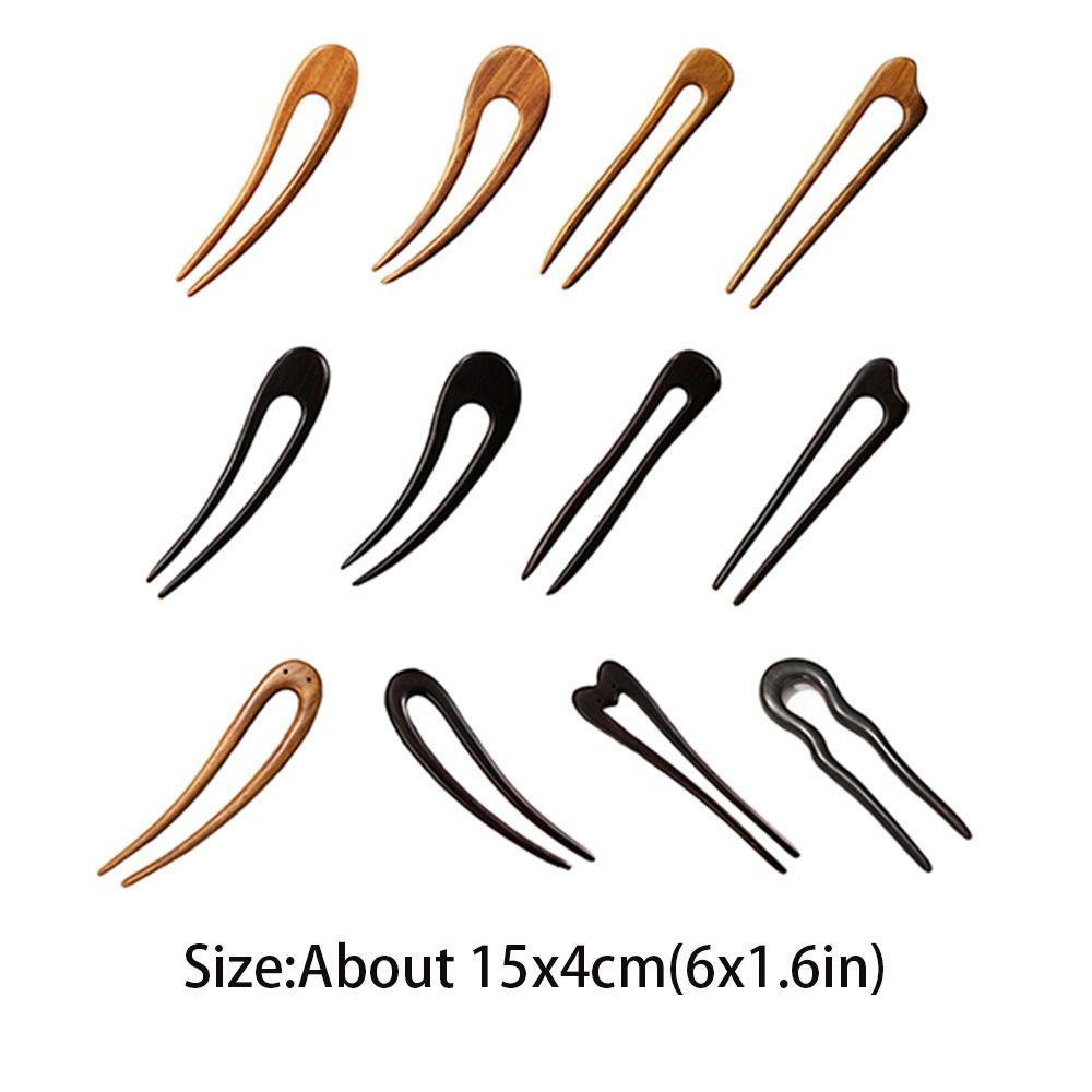Vintage Wooden Hair Sticks Retro Ponytail Hair Bun Maker Headdress Hair Forks  Hair Accessories