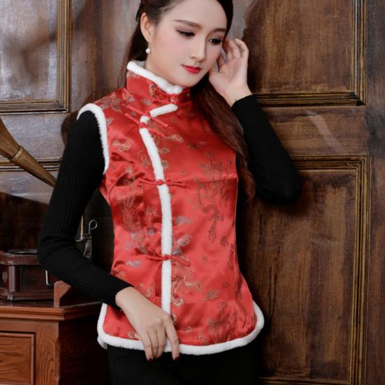 Женское новогоднее пальто с узлом, морозостойкое утепленное праздничное зимнее пальто без рукавов, женская одежда