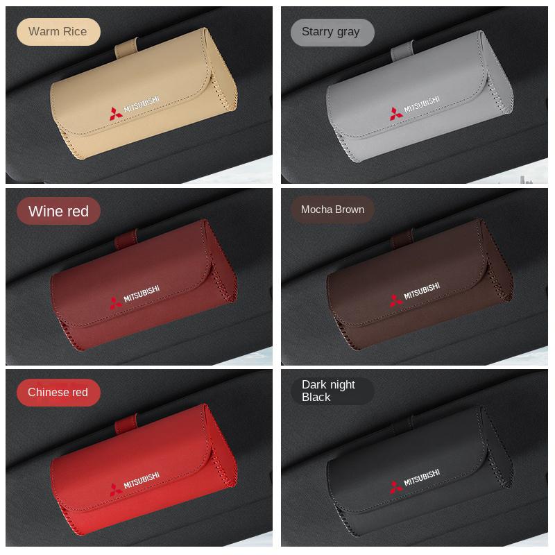 Автомобильный футляр для очков автомобильный органайзер держатель для солнцезащитных очков Для Mitsubishi Outlander I200 Pajero Eclipse ASX Lancer Space Delica Ex