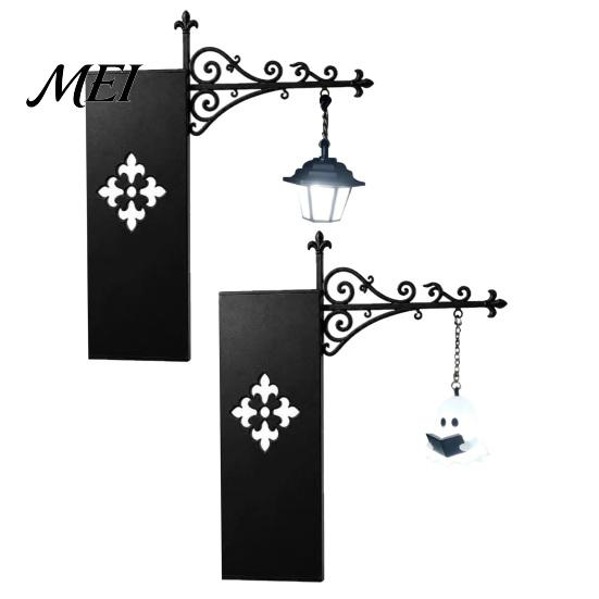 Cozy Bedroom Ambience Lamp Ghost Bookshelf Light, Decorative Retro Lantern for Library Decor, Warm LED Vintage Reading Light Book Lovers, Gothic