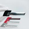 New 3D Aluminum Alloy Supercharged Logo Car Rear Trunk Fender Emblem Badge Stickers Decal for T A3 A4 A5 A6 A7 A8 Q3 Q5 Q7