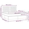 VidaXL Slat Bed Base with Mattress and LEDs, Upholstered Bed, Double Bed, Adult Bed for Indoor Bedroom, 3135135