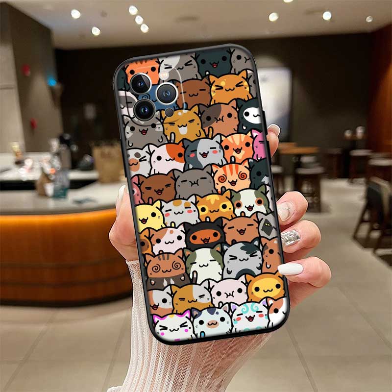 UP20 Cat Kitten Meow Shell Phone Case for Samsung Galaxy Note 10 20 S23 S24 S25 Ultra FE Plus Edge Lite A02S A35 A07 A17