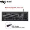 Aigo W912 Проводная мембранная клавиатура USB