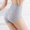 Women High Waist Plus Size Panties Lace Mesh Floral Transparent Briefs Underwear Solid Seamless Underpants Lingerie