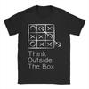 Think Outside The Box Tic Tac Toe Tshirts For Unisex Unisex Novelty Pure Cotton Tee Shirt Short Sleeve T Shirts Gift Idea Tops