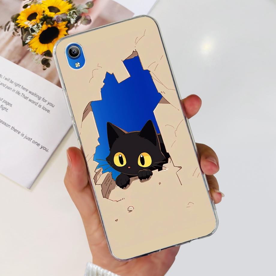 For Vivo Y1s 2020 1929 Back Case Vivo Y91c Y90 1820 1823 Y91i India Soft Silicone Matte Bumper Flower Butterfly Print Coque Capa