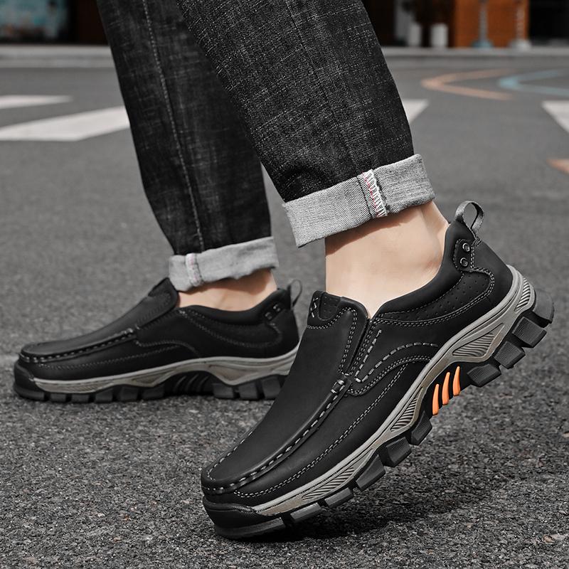Мокасины для путешествий, скалолазания, кемпинга, ретро-стиль, кожаные мокасины, мужская удобная повседневная обувь, дышащая мужская деловая обувь