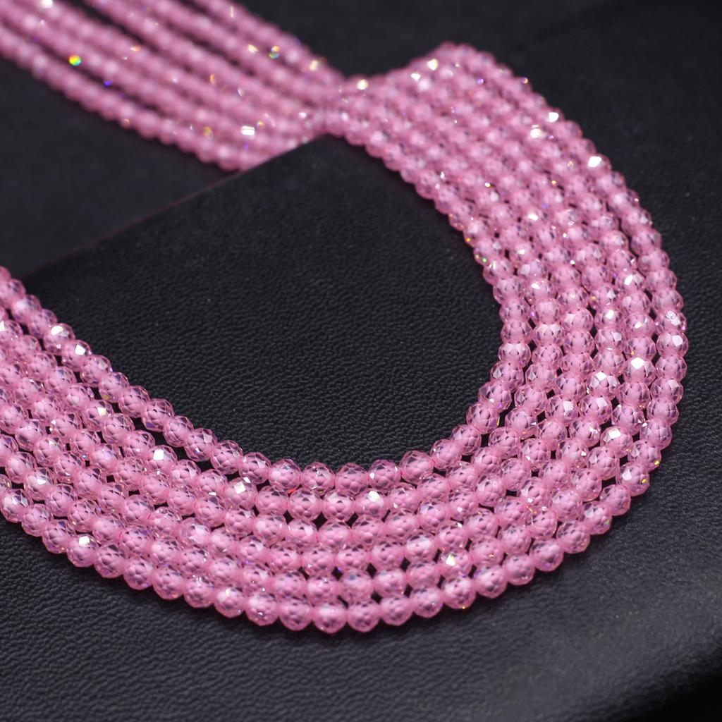 Натуральный камень граненые бусины циркон маленькие бусины 4 мм подвески для изготовления ювелирных изделий DIY ожерелье браслет серьги аксессуар