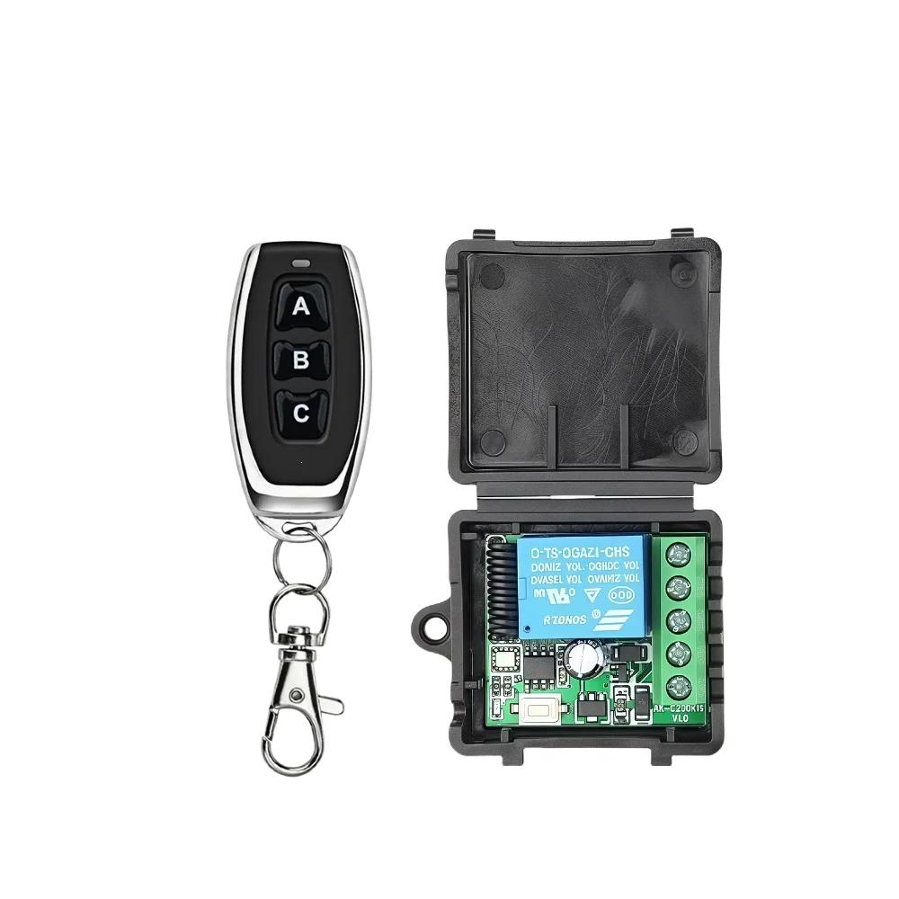 433Mhz Universal Wireless Remote Control Switch DC 12V 10A Relay Mini Receiver 3CH Remote Control For Home Led Light Lamp