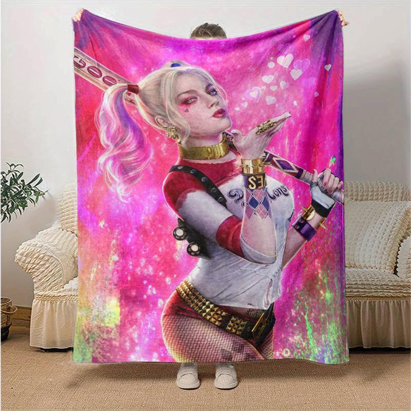 Harley Quinn's Wild Adventure T-ShirtPrint Blanket, Soft Blanket For Sofa Office Bed And Travelling Daughter Birthday Gift esj107