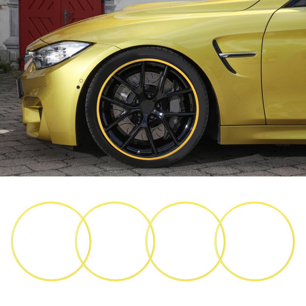4Pcs Wheel Rim Protector Scratch Resistant Self Adhesive Wheel Rim Guard Trim Rings for 19in Wheel H