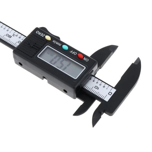 Smgda Digital Caliper, 100mm Carbon Fiber, for Inner and Outer Diameter, Depth, and Step Measurements, LCD Electronic Micrometer, for Carpentry DIY, W