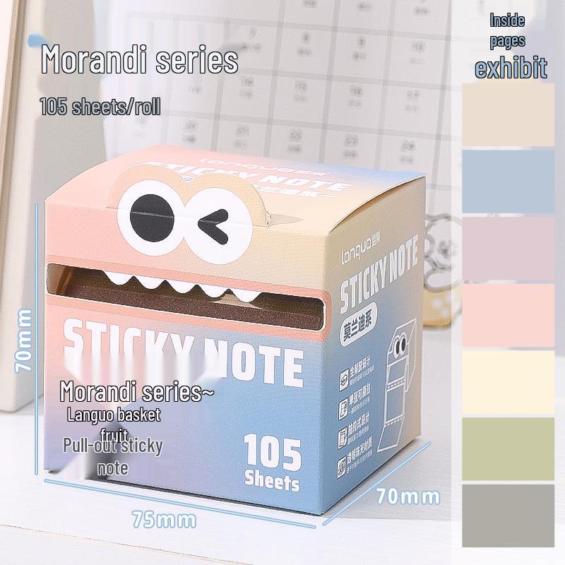 Синие фруктовые перламутровые градиентные липкие заметки - Клейкие блокноты для заметок для студентов