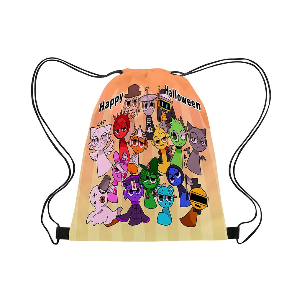 Box Sprunki Drawstring Bag Портативный Большой Вместительный Рюкзак Drawstring Водонепроницаемый