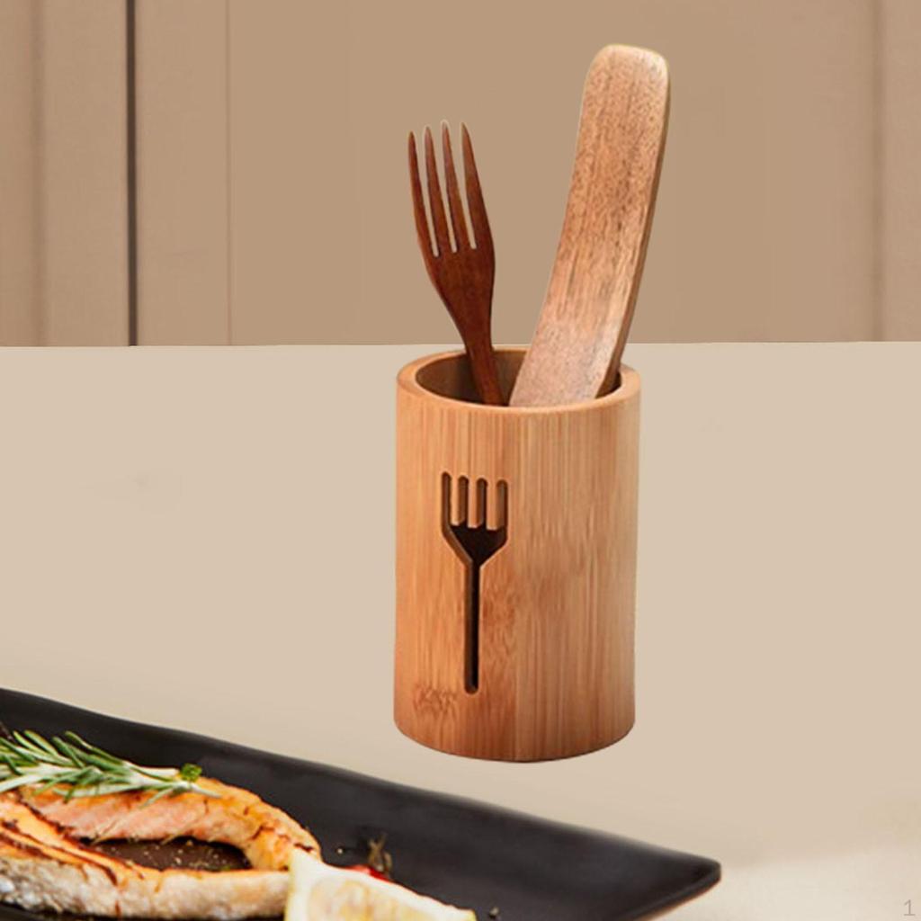 Бамбуковый органайзер для столовых приборов для кухни и обеденного стола