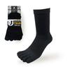 Fukutoku Sangyo Deodorizing Size Regular 1 Cordura and Powerful Stays In Made In Japan Men's Socks, 25-27cm, Length, Five-Toe, Black, Pair, Deocell,