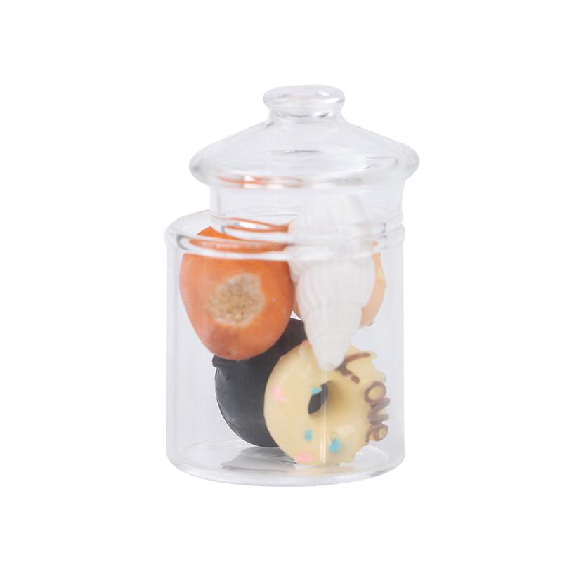 Мини-конфетница из боросиликатного стекла, аксессуары для кукольного домика