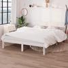 VidaXL Bed Frames White Solid Pine Wood 140x200 Cm