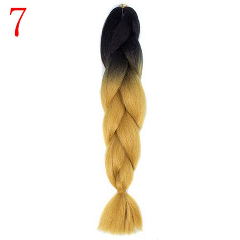 Ombre Hair Jumbo Braids Волосы Синтетические наращивания волос для женщин Розовый Красный Синий 102 Доступных цвета