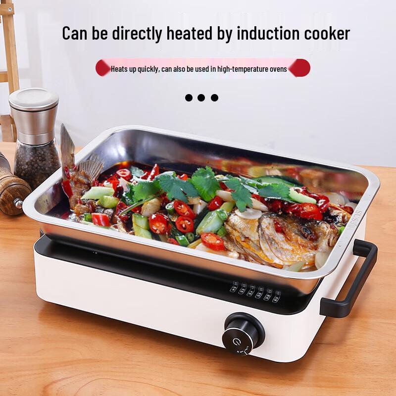 JingJingRS Stainless Steel Rectangular Tray