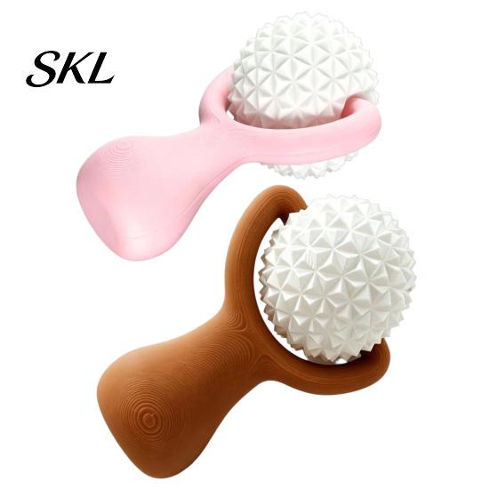 Anti Slip Handle Roller 3D Printed Massage Ball, Ergonomic Handheld Massager for Muscle Relief, Compact Body Soother Portable Spiky Tool Legs Back And