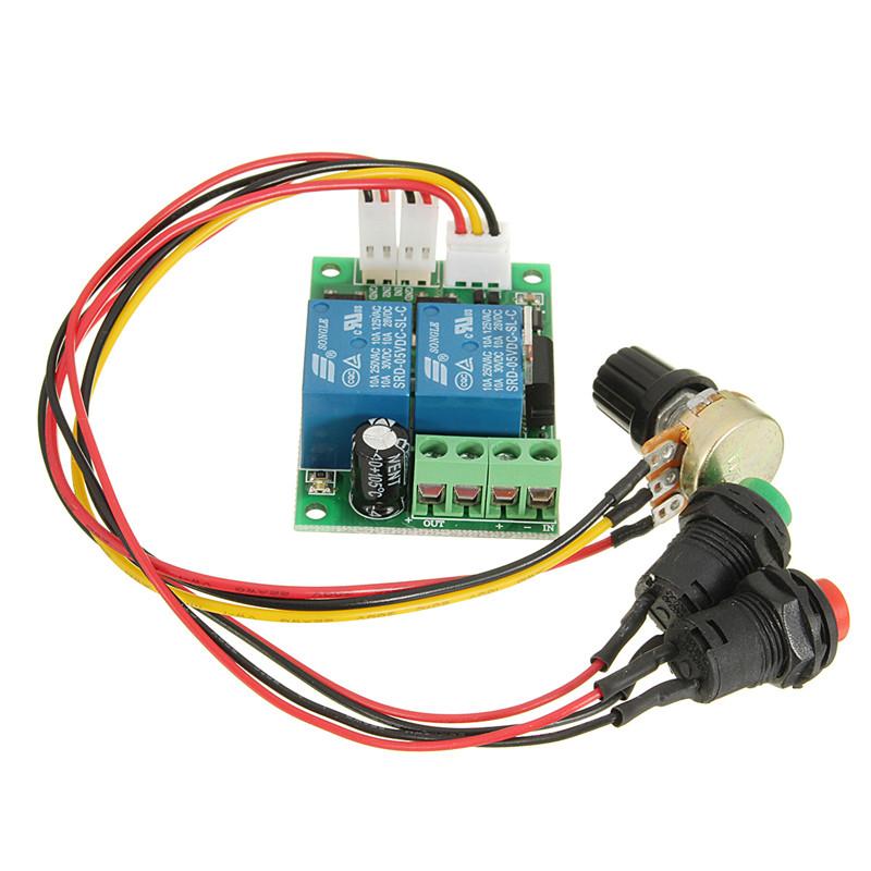 Регулятор скорости двигателя постоянного тока DC 6V 12V 24V ШИМ-контроллер Переключатель вперед и назад Контроллер двигателя Регулируемая скорость