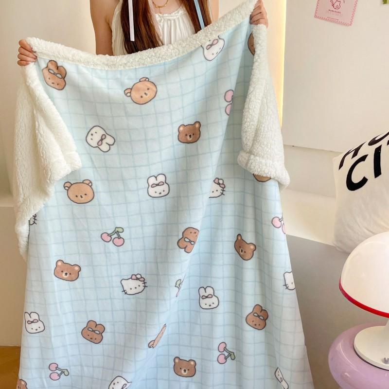 A-Class Winter Fleece Blanket Office Nap Shawl Thick Plush Throw Sofa Bed