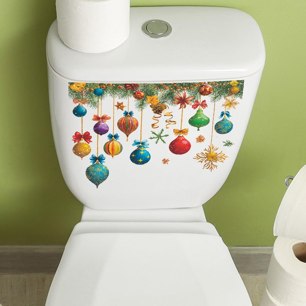 Рождественские подвесные шары, Наклейки для украшения и благоустройства ванной и туалета