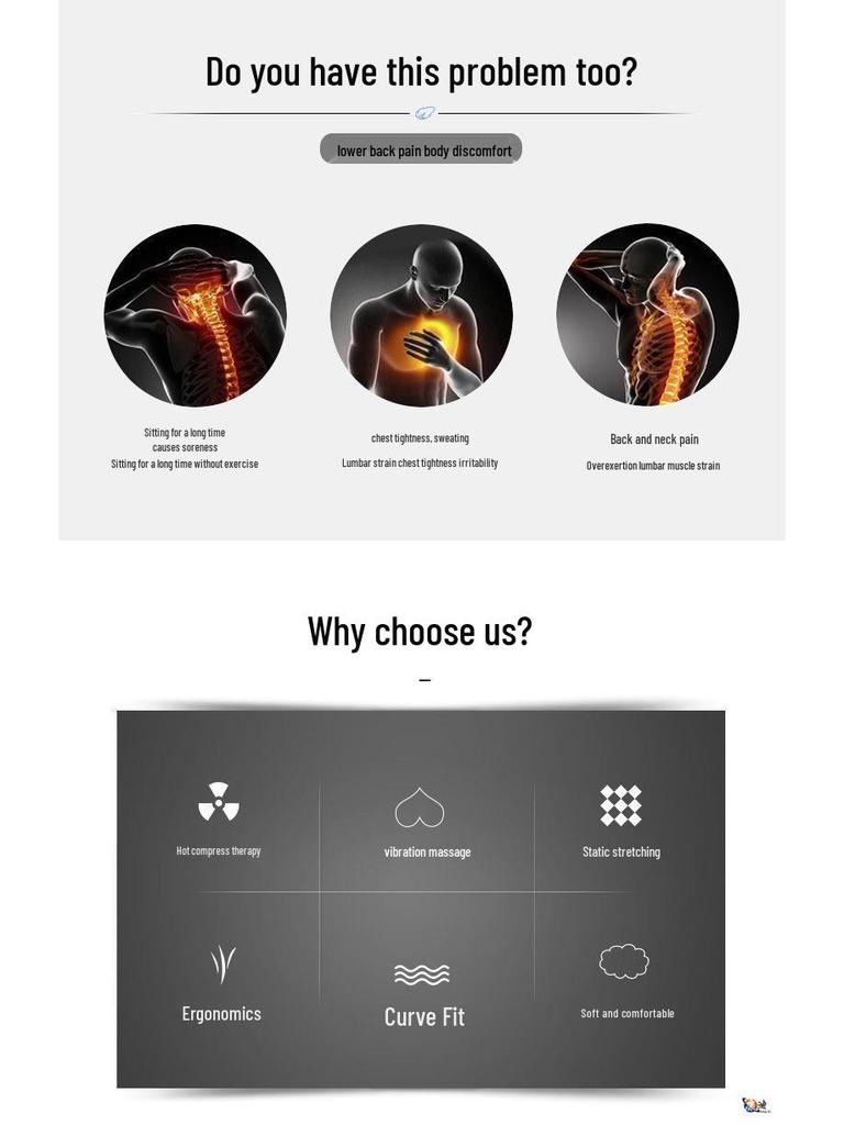 Поясничная подушка для поддержки спины, для использования за границей: Поясничная подушка с подогревом для сна и массажа