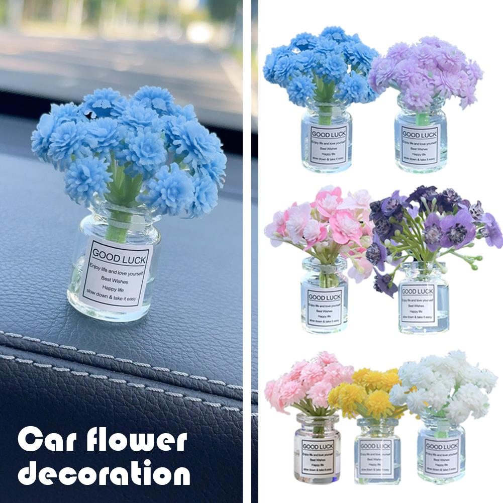 Мини стеклянная ваза с цветочным декором для автомобиля для всех транспортных средств и миниатюрного элегантного автомобиля Delicate Flow P9J9