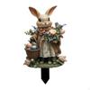 Садовый столб Bunny, наружное украшение 2D Flat, декоративный многоцелевой знак для двора