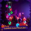Enchanting Solar Led Wind Chime Light Featuring Pumpkin And Skull Ghost Eye For Outdoor Decor