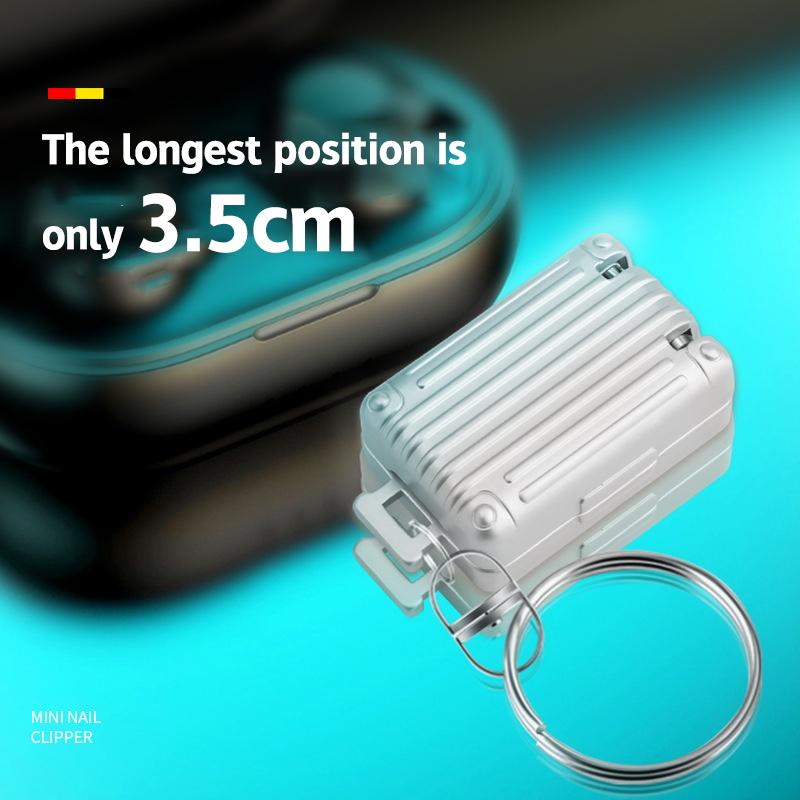 Серебряный мини-ножницы для ногтей, складные, портативные, с брелоком для ногтей, маникюрный инструмент
