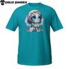Sitting Zombie Bride Tee – Blue Undead Girl Halloween Wedding T-Shirt