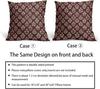 Burgundy Red Floral Block Print Pillow Covers 18x18 Inch Set of 2 Vintage Flower Pattern Decorative Throw Pillowcases Outdoor Farmhouse Cushion Cove