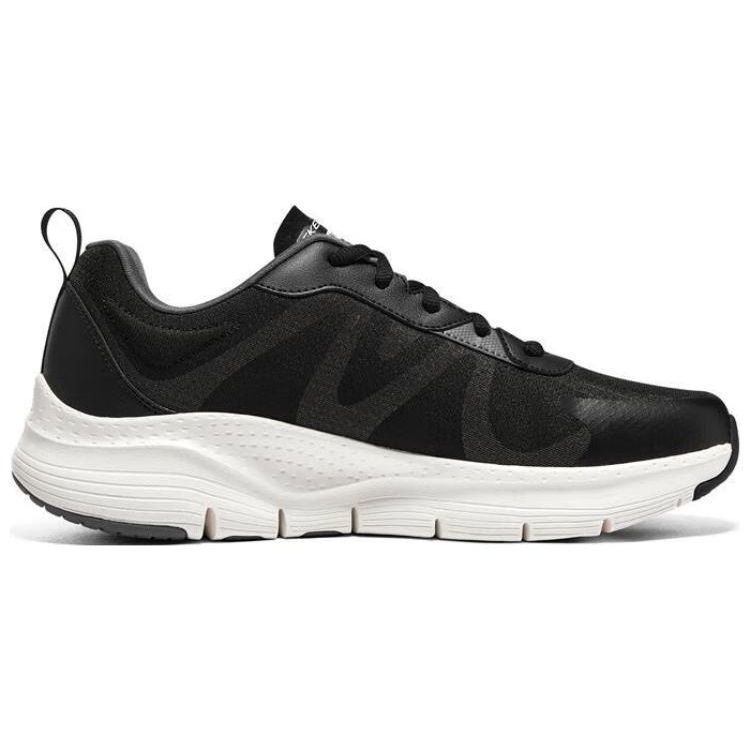 Skechers Arch Fit Мужские Черно-белые Низкие Повседневные Беговые Кроссовки Модные Удобные 232600-BKW