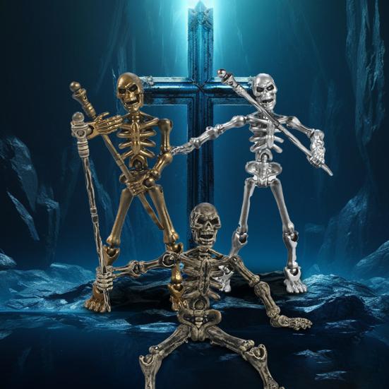 3D-печатная фигурка скелета, подвижная, с несколькими суставами, коллекционная игрушка, настольное украшение для детей, художников, коллекционеров