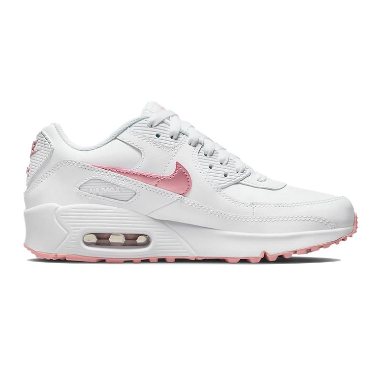 Nike Кроссовки Air Max 90 Leather GS White Pink Glaze для детей CD6864-115