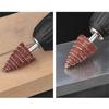 Versatile 5Pcs Cone Shape Abrasive Sandpaper Deburring Sanding Polishing Flap Wheel Grinding Head for Deep Hole Polish