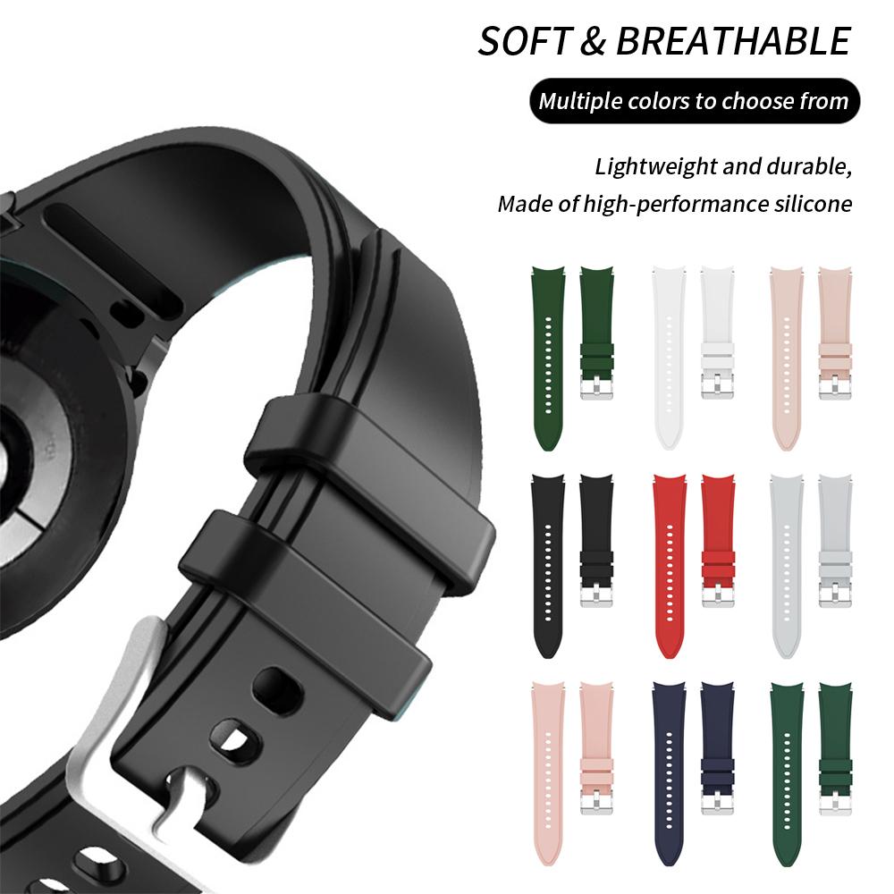Чехол+Ремешок для Samsung Galaxy Watch 4/5/6 40мм 44мм Силиконовый Браслет Защитная Пленка Чехол для Samsung Watch 4 40мм 44мм Ремешок