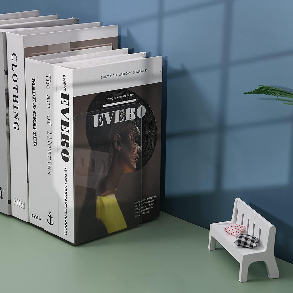 Прозрачная акриловая L-образная подставка и упор для книг