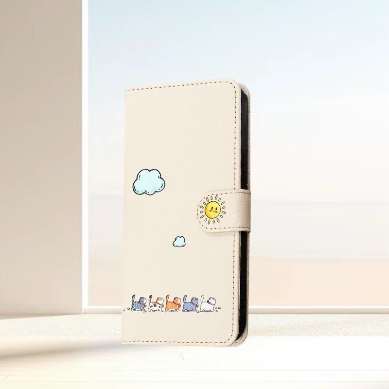 Cartoon Cute Cat Wallet Leather Case for Apple iPhone 17 Pro Max- Flip Stand Card Holder Shockproof Full Cover on iPhone 17/16/15/14/13/12/11/Pro/Plus