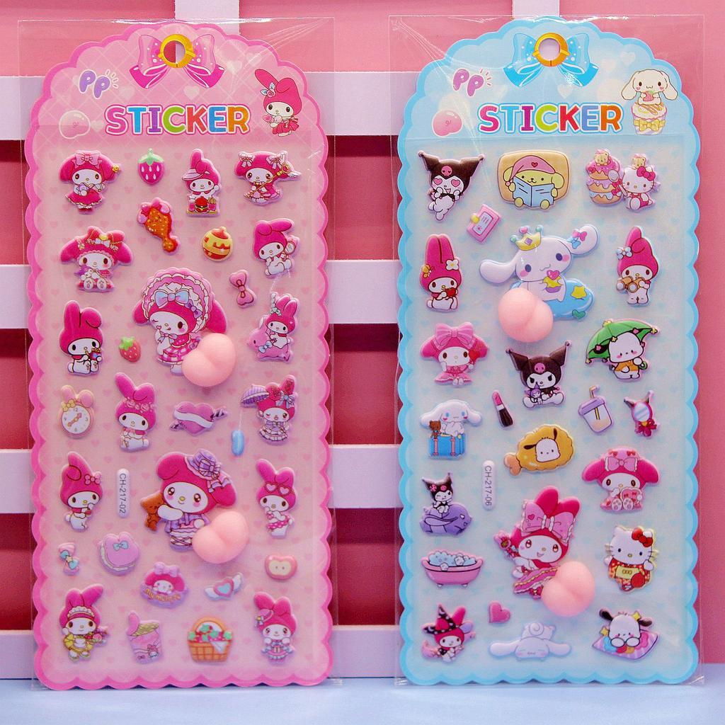 2026 New 36pcs Tanned TK Bubble Sticker Children Cartoon 3D Fart Peach Sticker Refrigerator DIY Mobile Phone Case Sticker toy