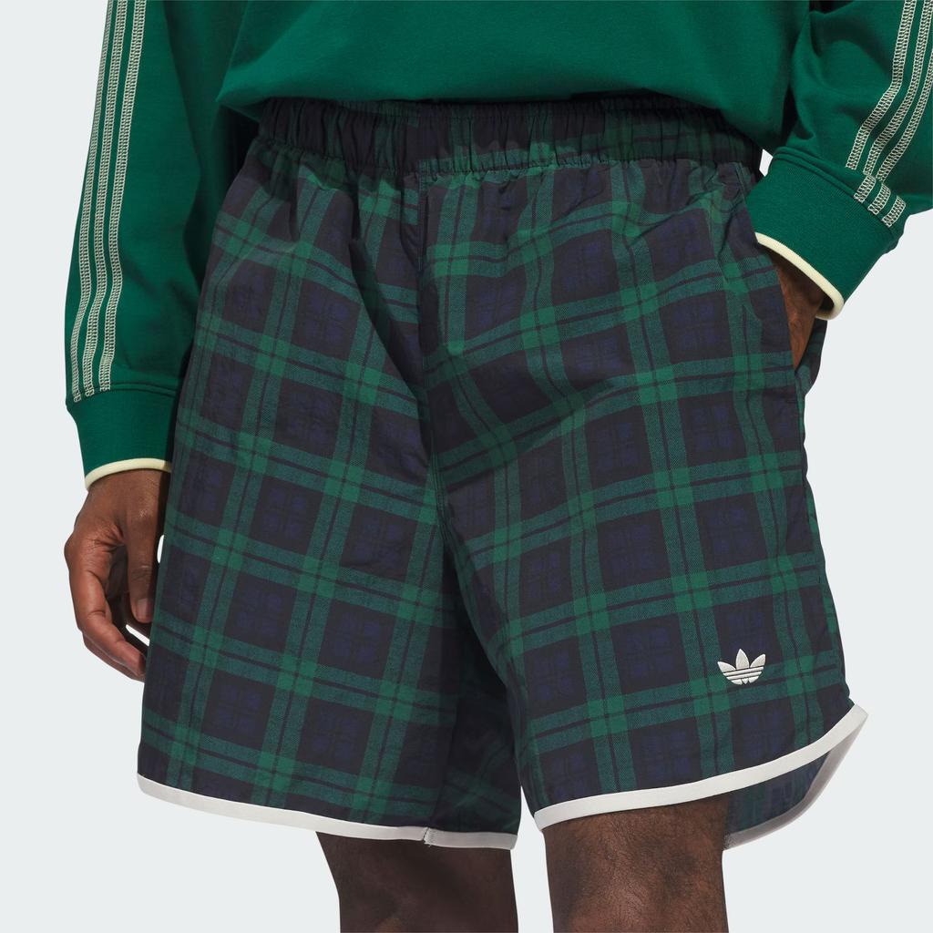 adidas Оригинальные Спортивные Шорты JZ0489, Клетчатые, Цветные Блоки, Средняя Посадка, Унисекс