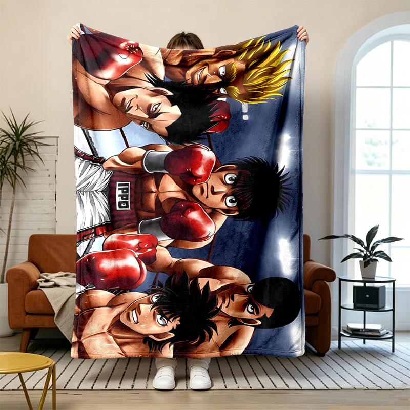 Hajime no Ippo Soft and comfortable flannel Suitable for sofas living rooms outdoor camping travel and also makes a great anniversary gift